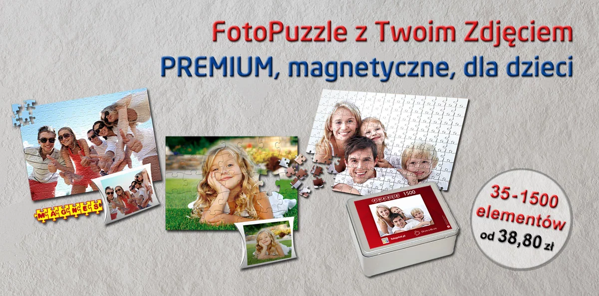 FotoPuzzle ze zdjciem, Premium, magnetyczne i dla dzieci. Od 35 do 1500 elementw.